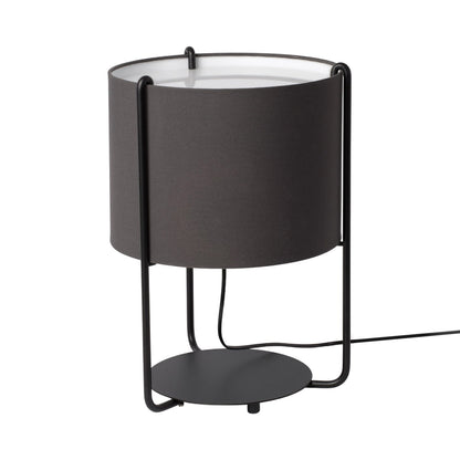 Drum Table Lamp in Dark Grey.