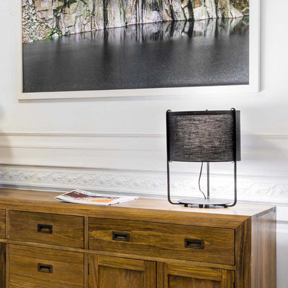 Drum Table Lamp in living room.
