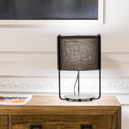 Drum Table Lamp in living room.