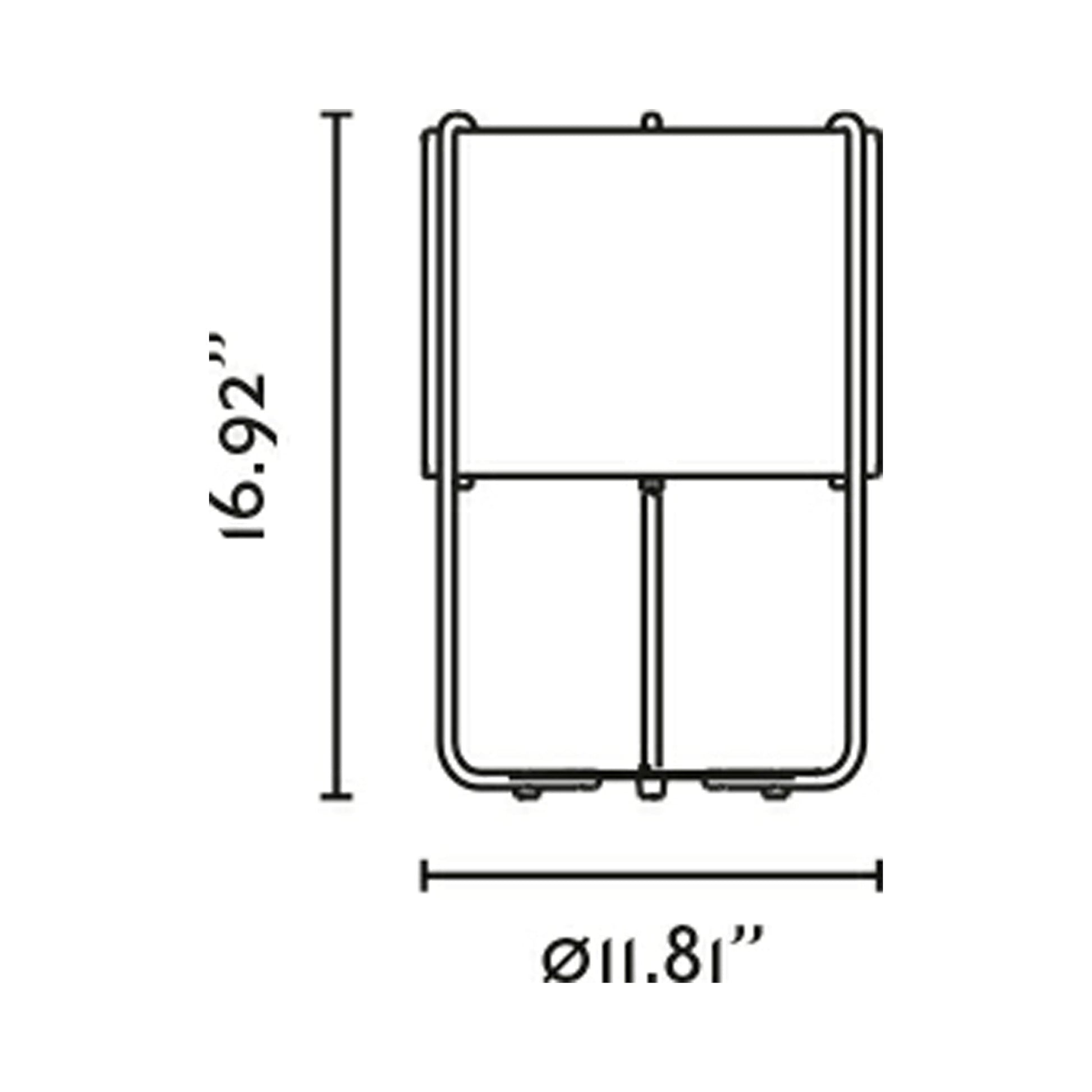 Drum Table Lamp - line drawing.