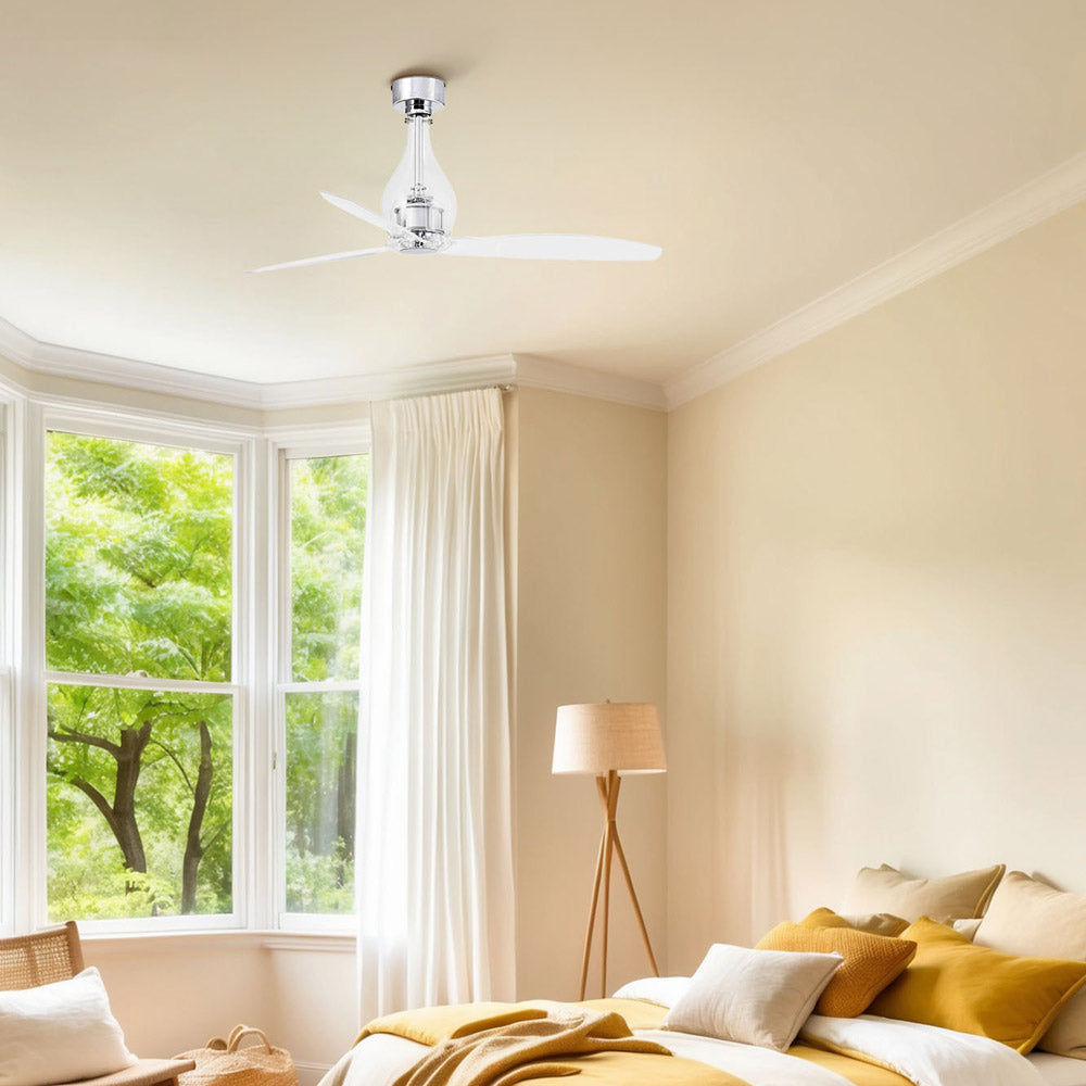 Eterfan Ceiling Fan in bedroom.