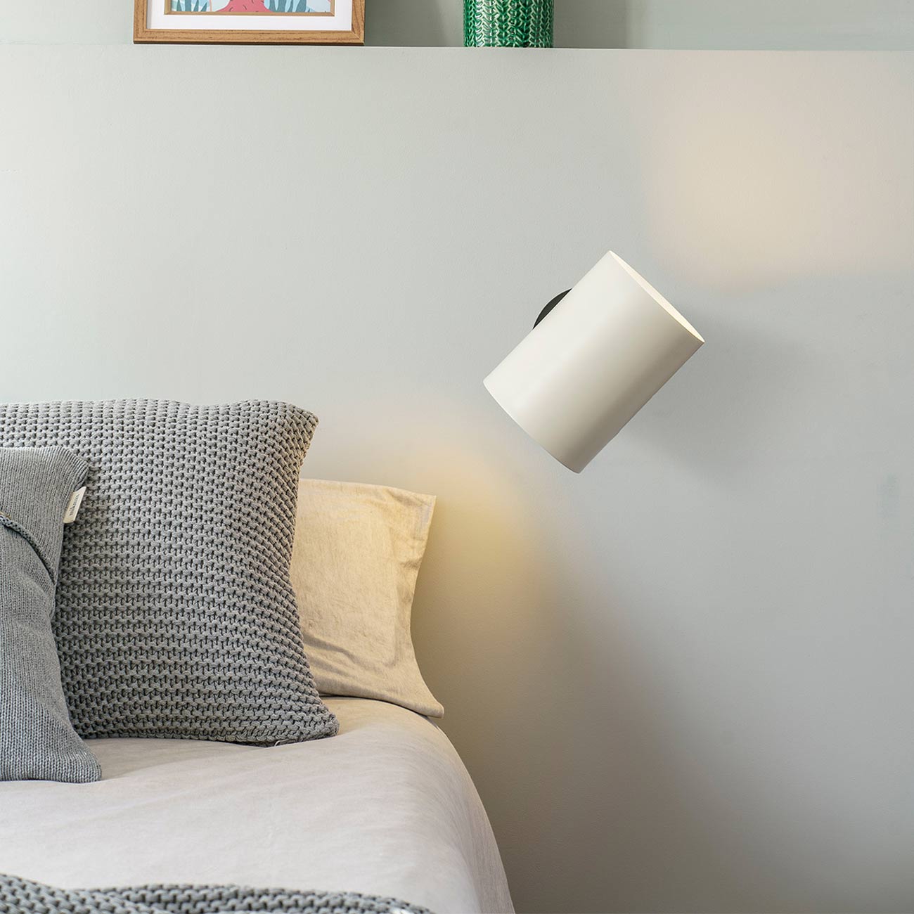 Guadalupe Wall Light in bedroom.
