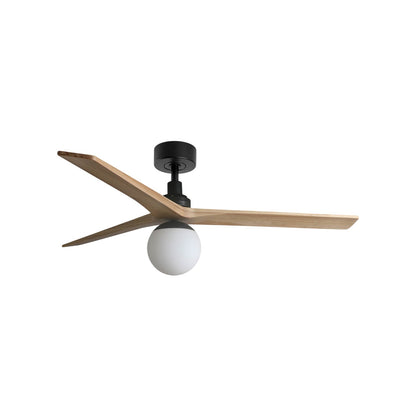 Klim Ceiling Fan in Matt Black/Pine (Medium/With Light).