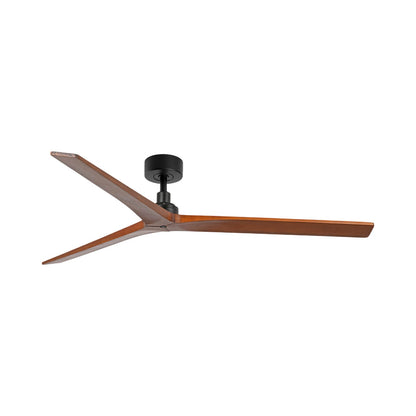 Klim Ceiling Fan in Matt Black/Dark Walnut (Large/Without Light).