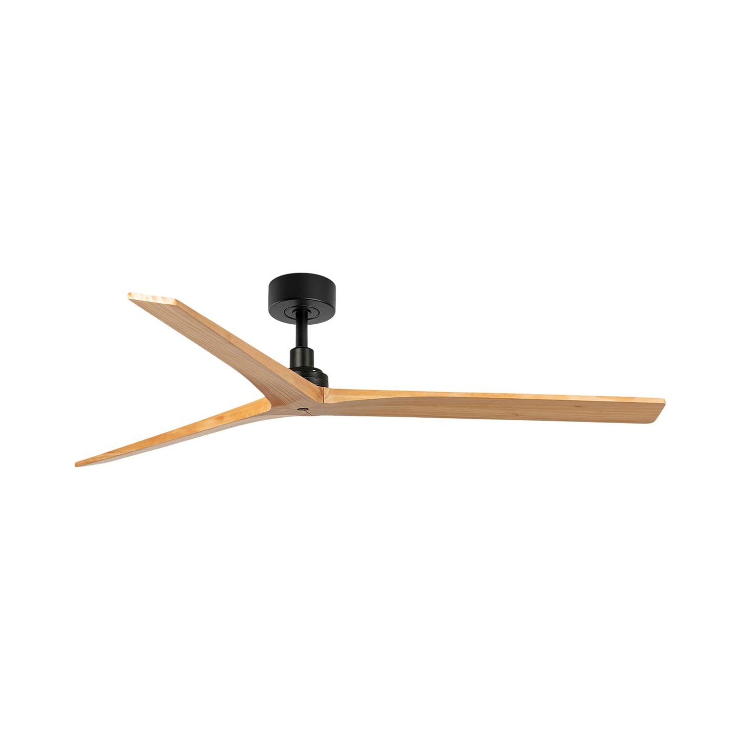 Klim Ceiling Fan in Matt Black/Pine (Large/Without Light).