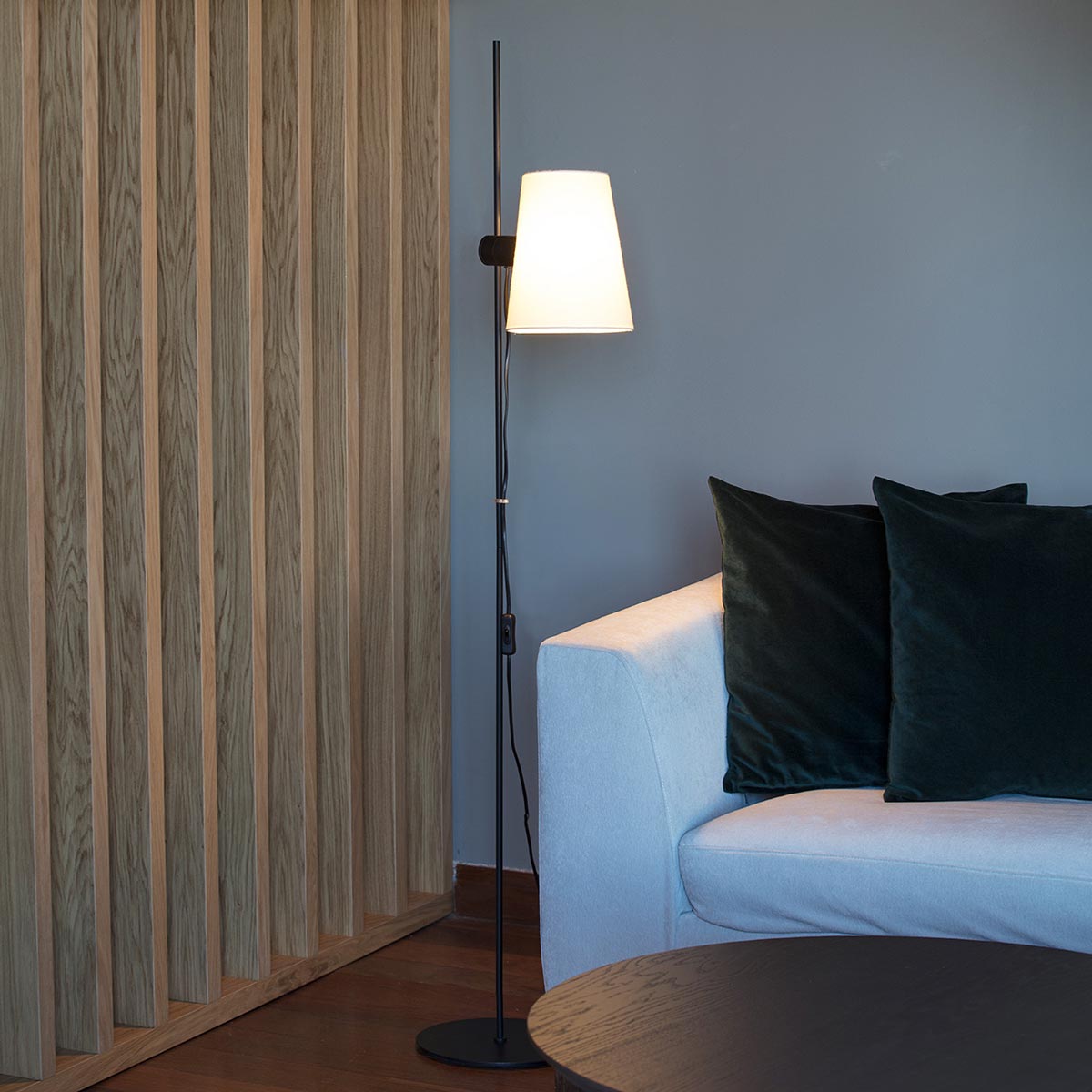 Lupe Floor Lamp in living room.