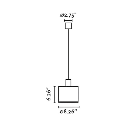 Mambo Pendant Light - line drawing.