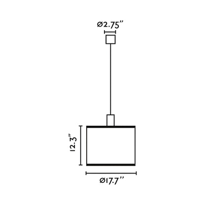 Mambo Pendant Light - line drawing.