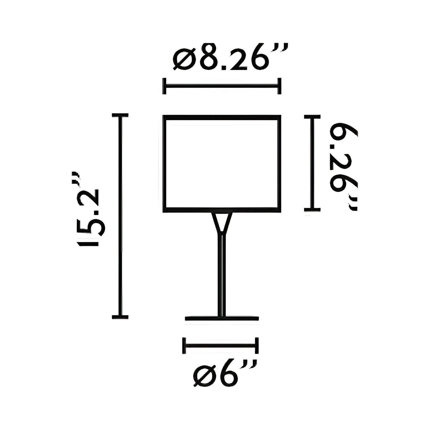 Mambo Table Lamp - line drawing.