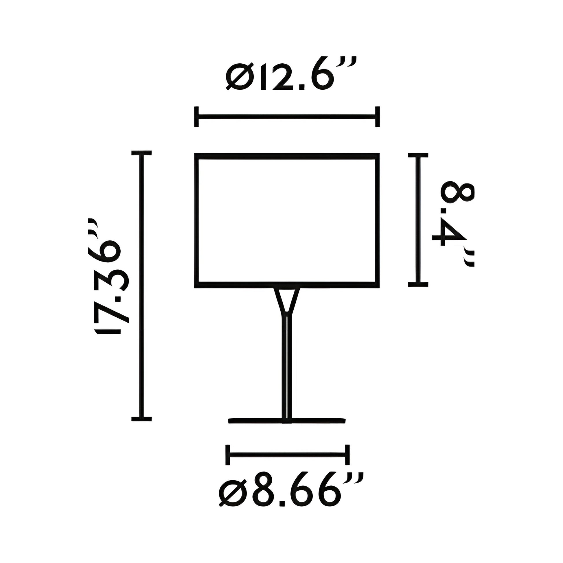 Mambo Table Lamp - line drawing.