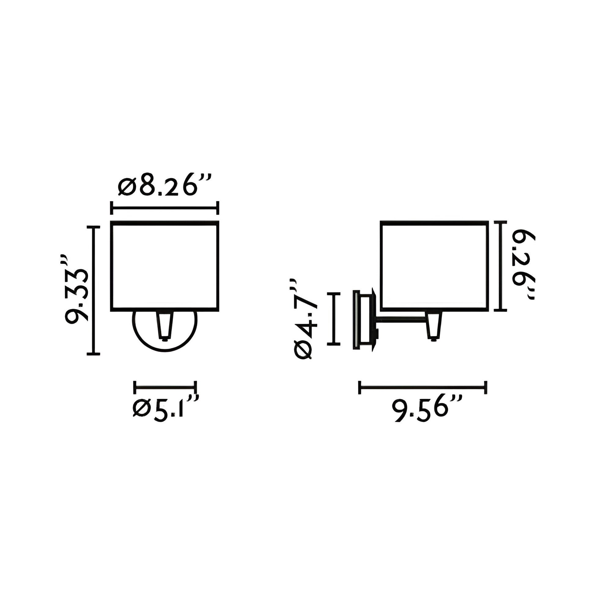 Mambo Wall Light - line drawing.
