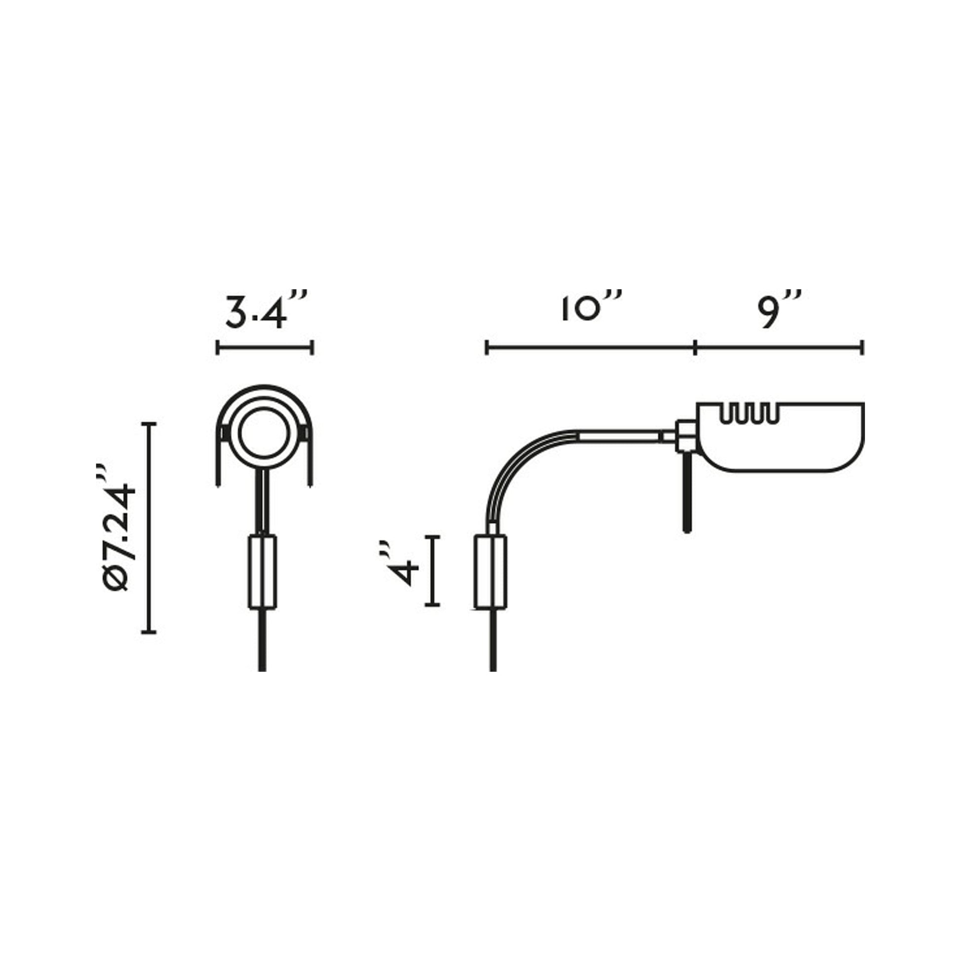 Martinica Wall Light - line drawing.