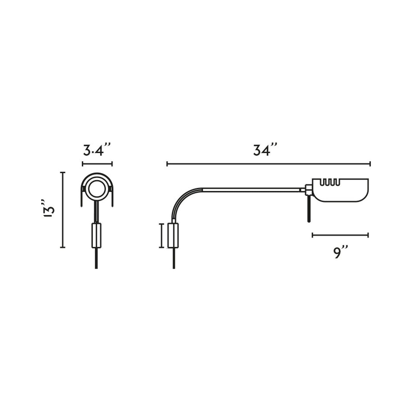 Martinica Wall Light - line drawing.
