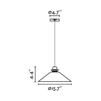Naos Pendant Light - line drawing.