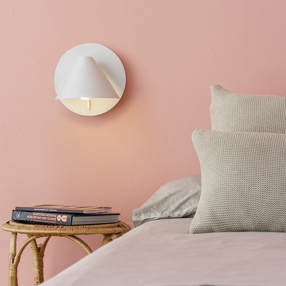 Noon Wall Light in bedroom.