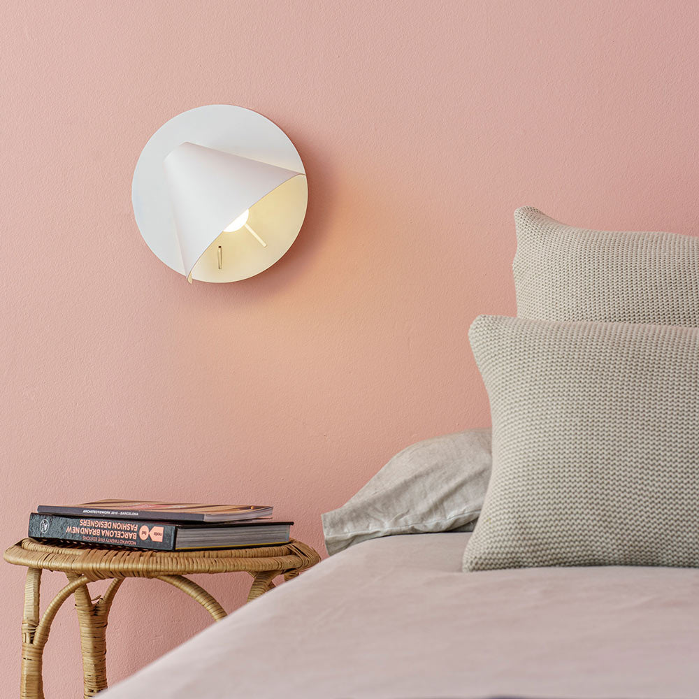 Noon Wall Light in bedroom.