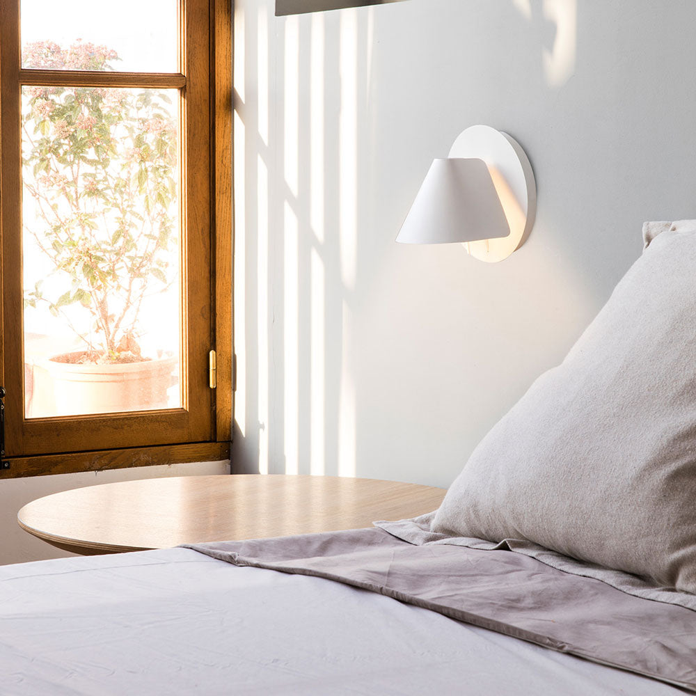 Noon Wall Light in bedroom.