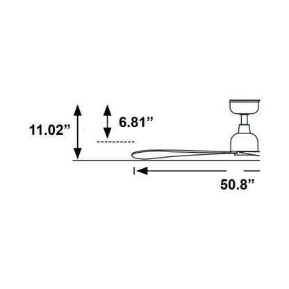 Palma Ceiling Fan - line drawing.