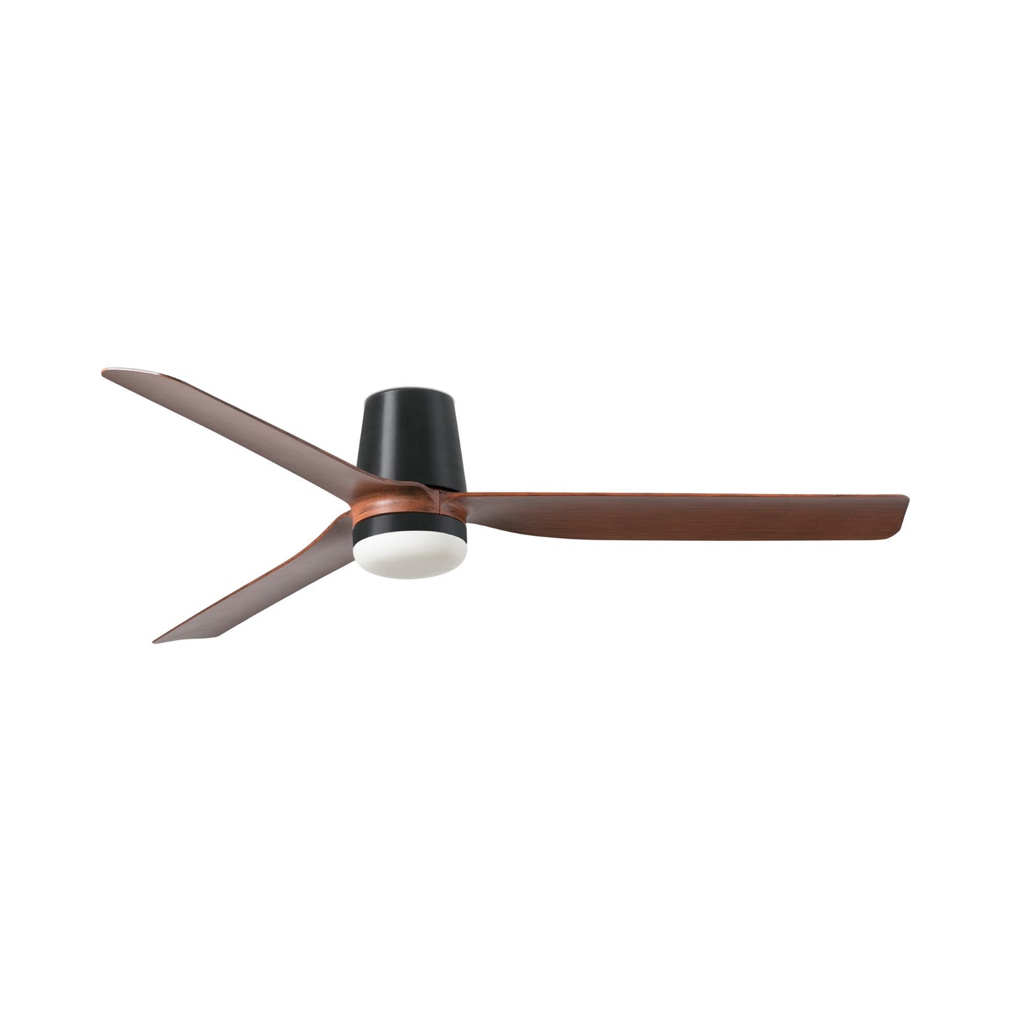 Punt Tub Ceiling Fan in Matt Black/Walnut (With Light).