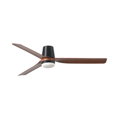 Punt Tub Ceiling Fan in Matt Black/Walnut (With Light).