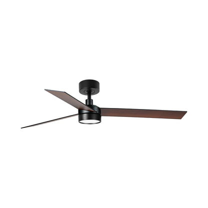 Rudder Ceiling Fan in Matt Black (With Light).