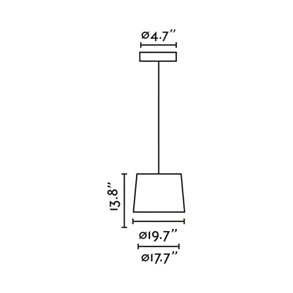 Samba Pendant Light - line drawing.