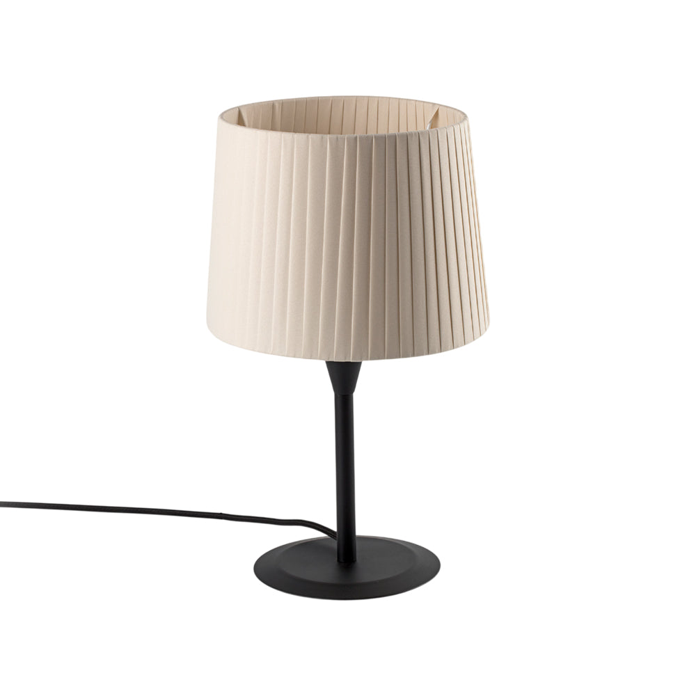 Samba Table Lamp in Matt Black/Beige (8.5-Inch).