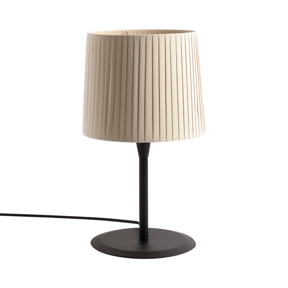 Samba Table Lamp in Matt Black/Beige (9.8-Inch).