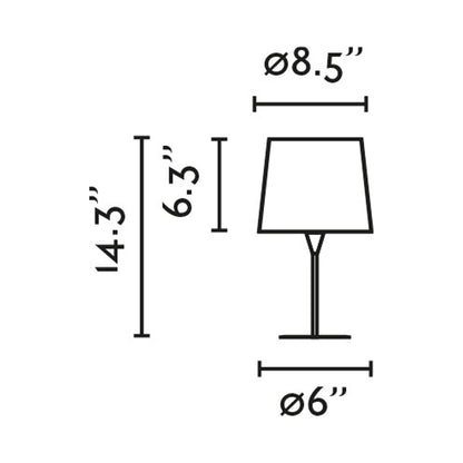 Samba Table Lamp - line drawing.