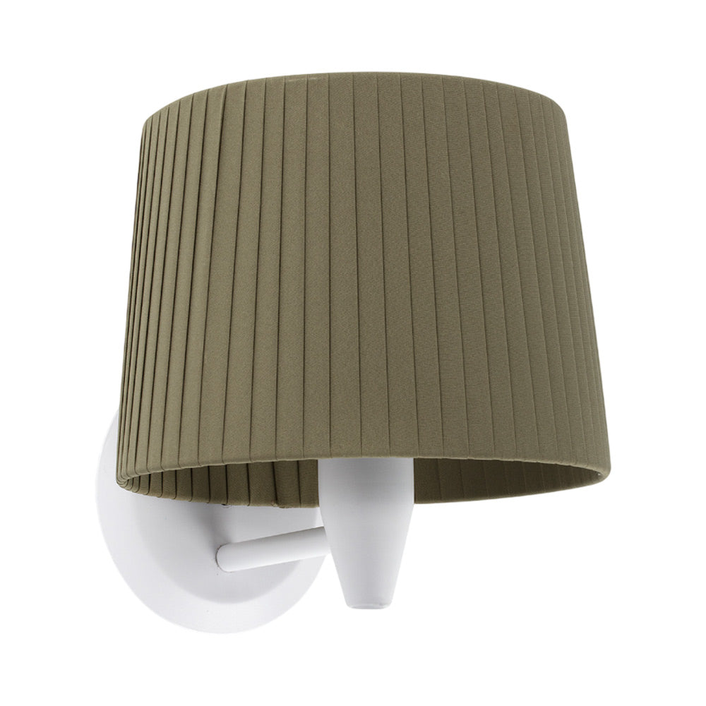 Samba Wall Light in Matt White/Green.