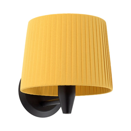 Samba Wall Light in Matt Black/Yellow.