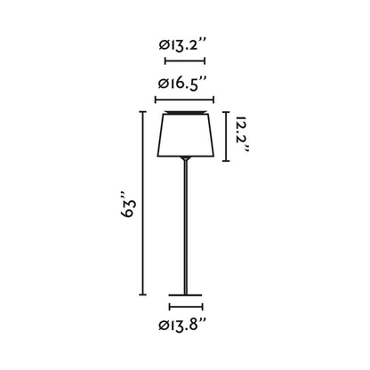 Savoy Floor Lamp - line drawing.