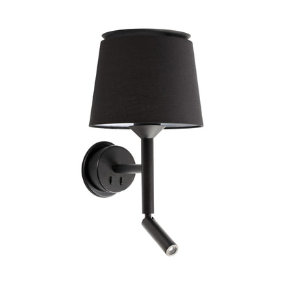 Savoy Reader Wall Light in Black.