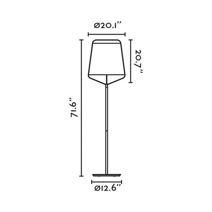 Stood Floor Lamp - line drawing.