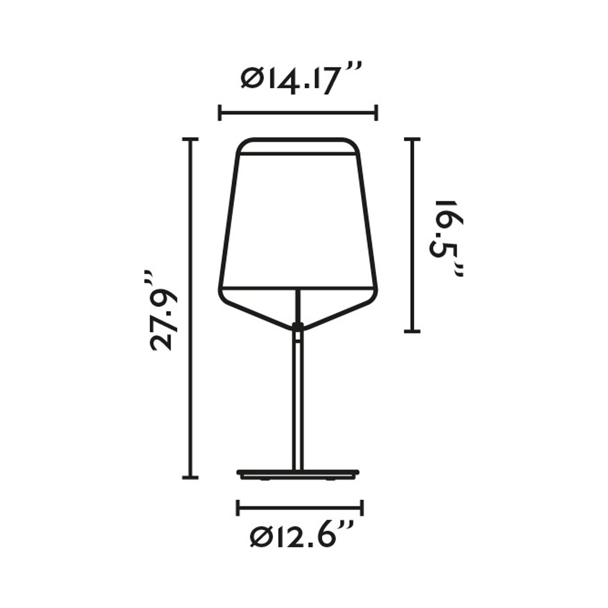 Stood Table Lamp - line drawing.