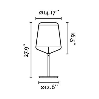 Stood Table Lamp - line drawing.