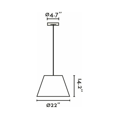 Sumba Pendant Light - line drawing.