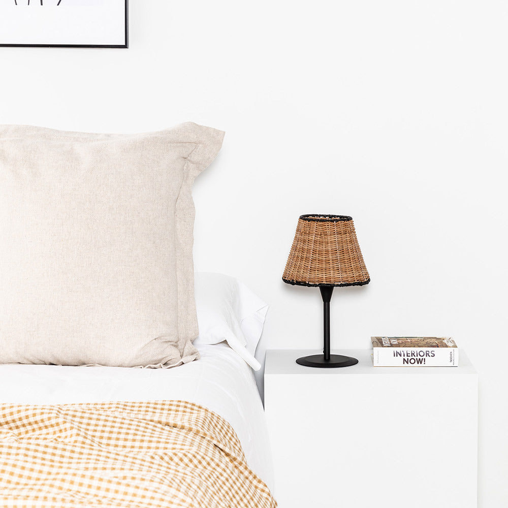 Sumba Table Lamp in bedroom.