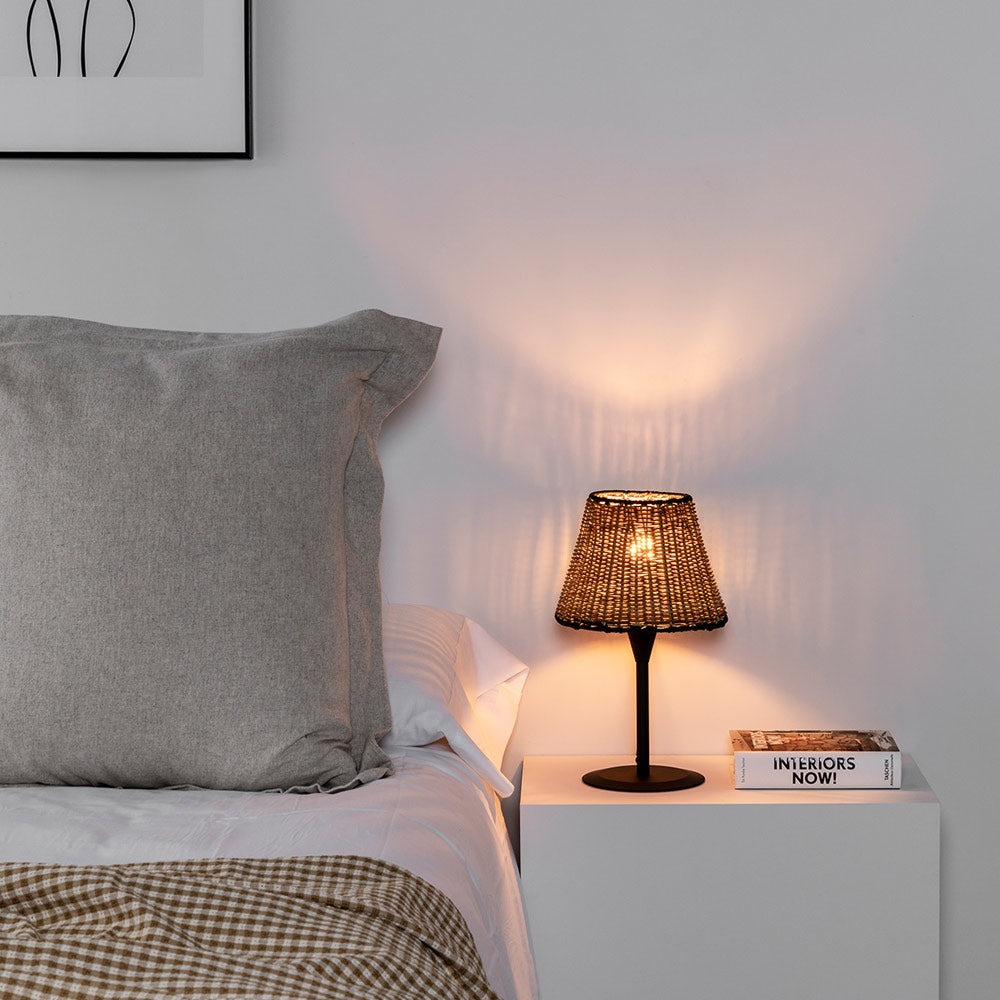 Sumba Table Lamp in bedroom.
