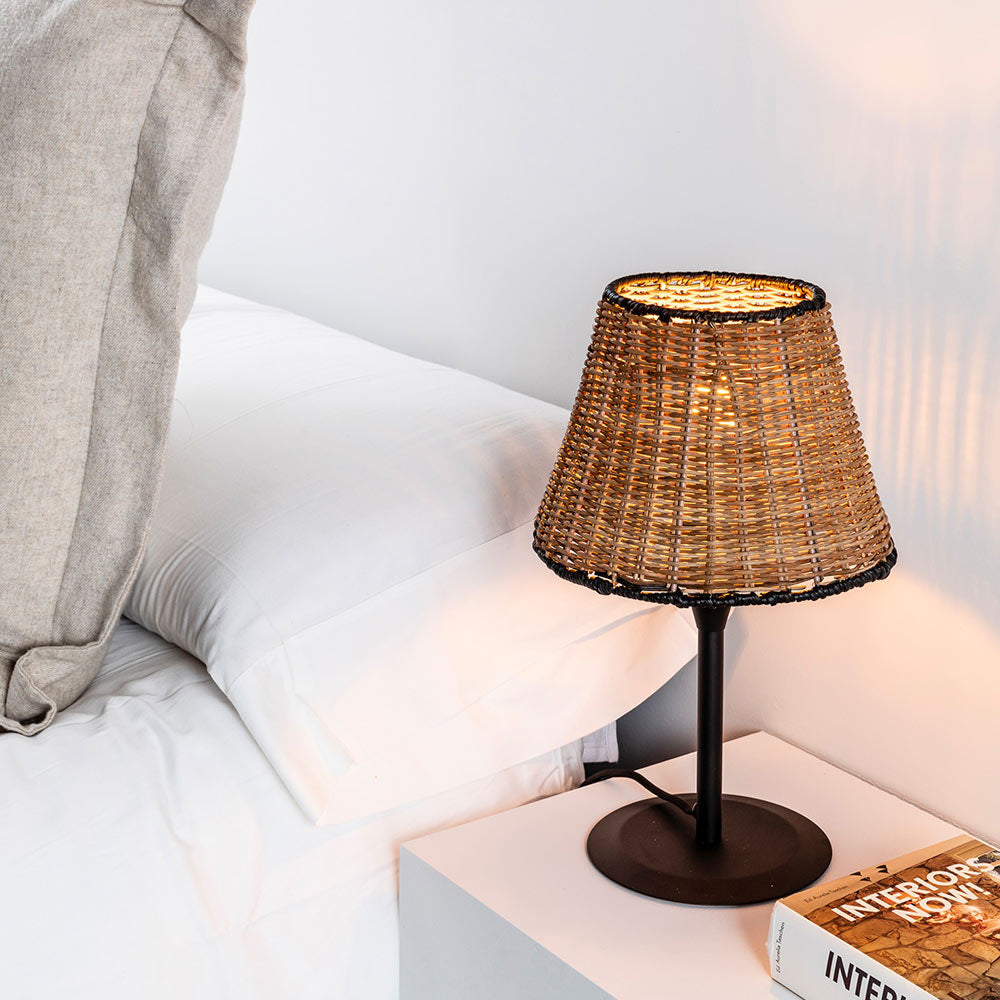 Sumba Table Lamp in bedroom.