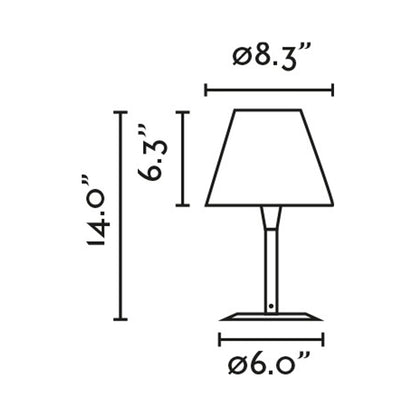 Sumba Table Lamp - line drawing.