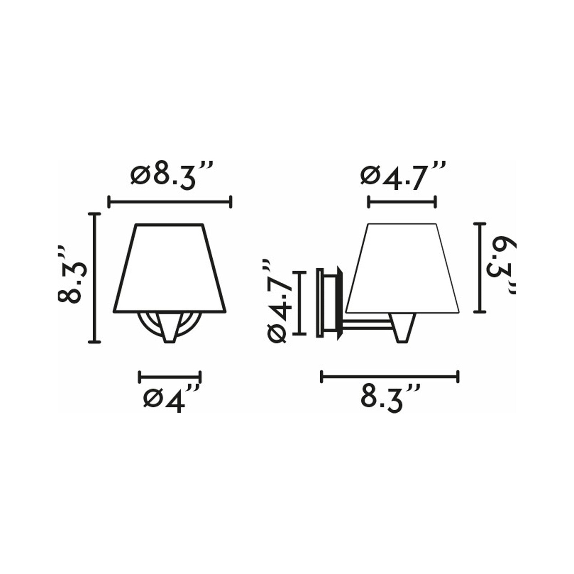 Sumba Wall Light - line drawing.
