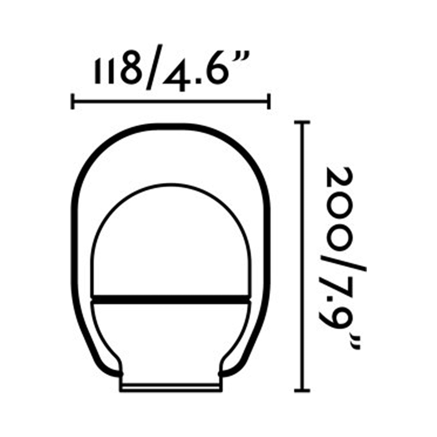 Take Away LED Table Lamp - line drawing.