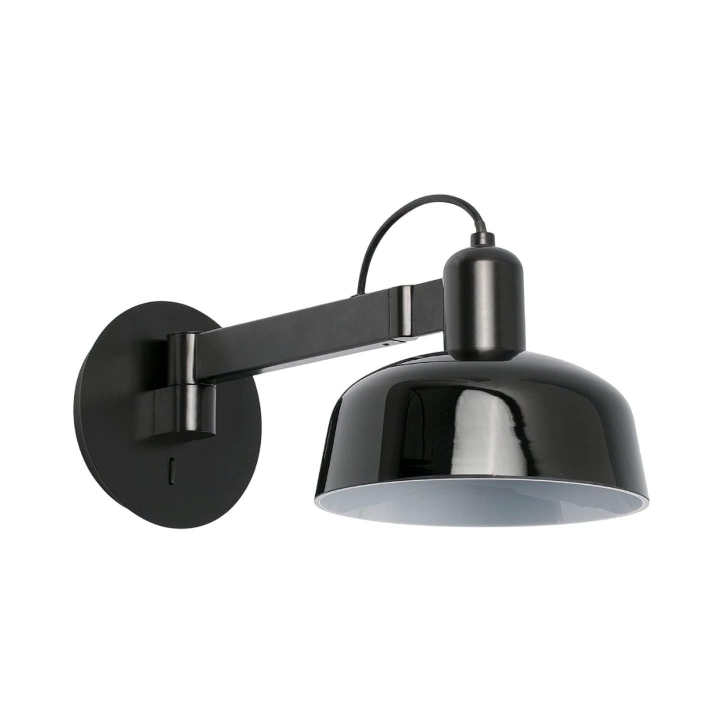 Tatawin Arm Wall Light in Gloss Black.