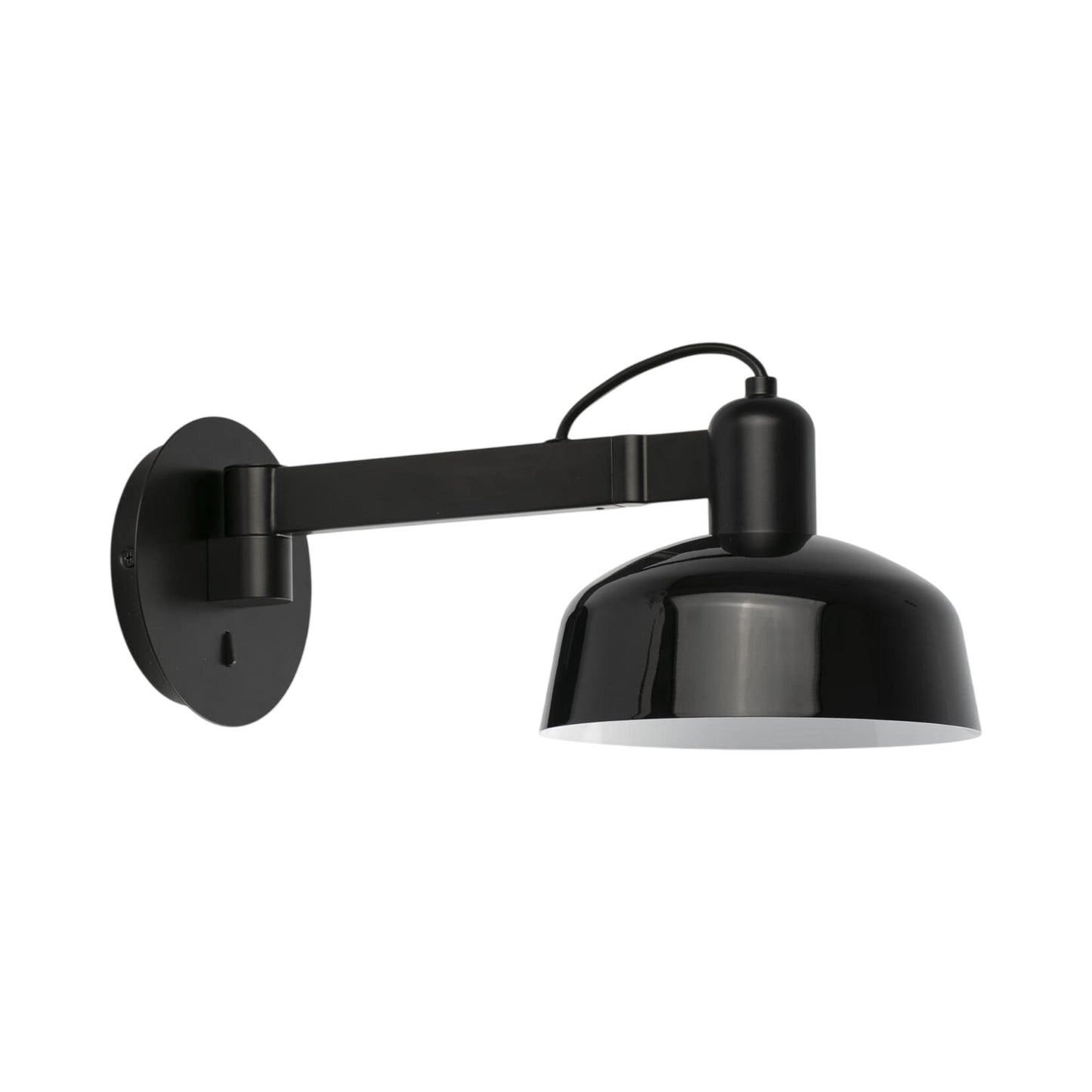 Tatawin Arm Wall Light in Gloss Black (Steel).