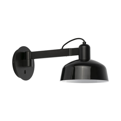 Tatawin Arm Wall Light in Gloss Black (Steel).