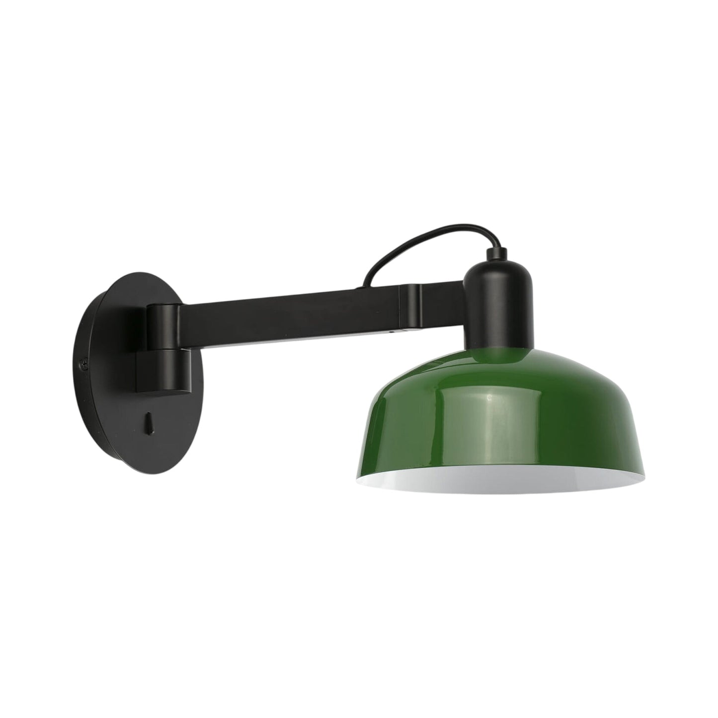Tatawin Arm Wall Light in Gloss Green (Steel).