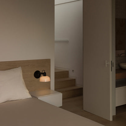 Tatawin Arm Wall Light in bedroom.