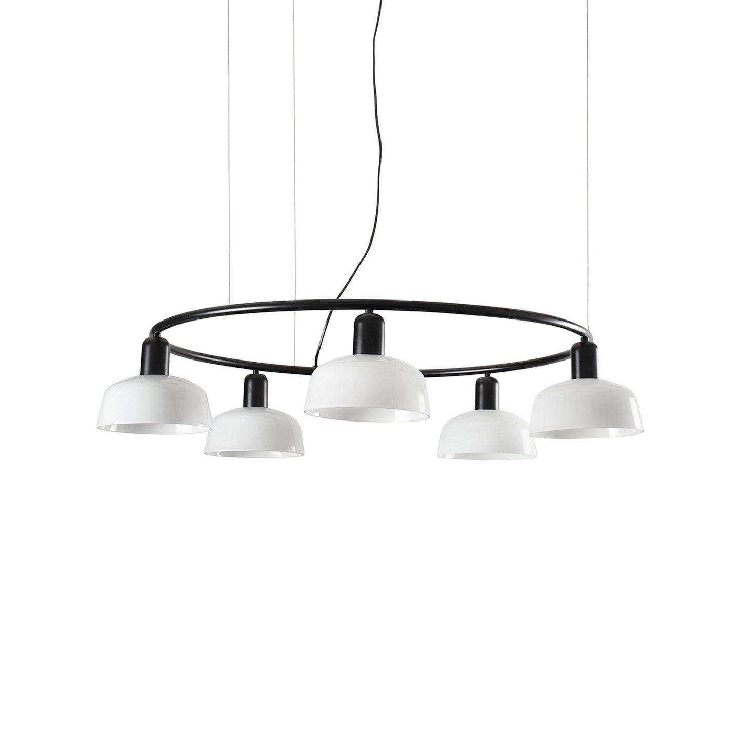 Tatawin Circular Pendant Light in Opal/Glass (7-Inch).
