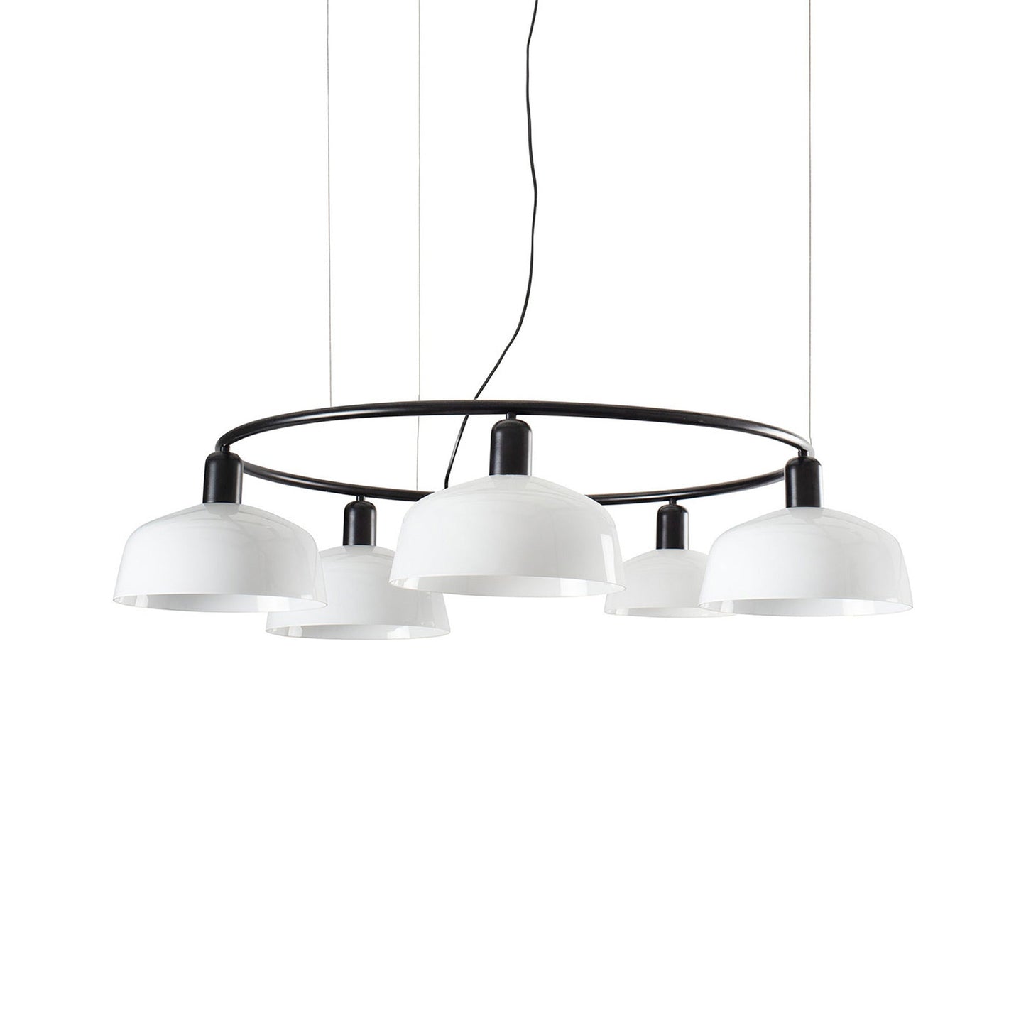 Tatawin Circular Pendant Light in Opal/Glass (10-Inch).